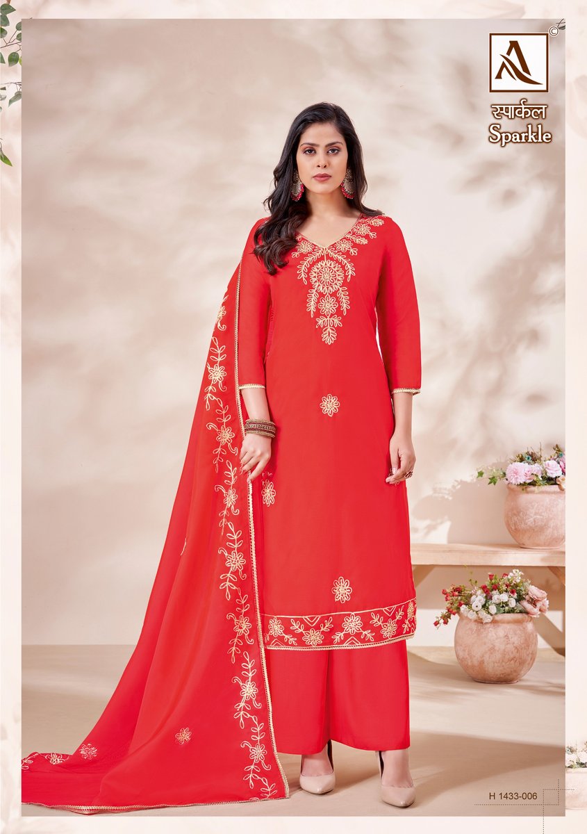ALOK SUIT SPARKLE H-1433-001 TO H-1433-006 6