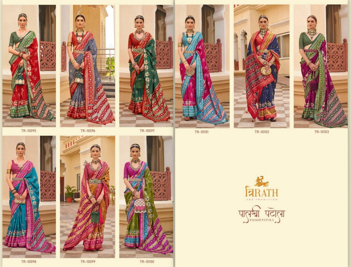 Trirath Labh Palkhi Patola 10095-10103 Series 10