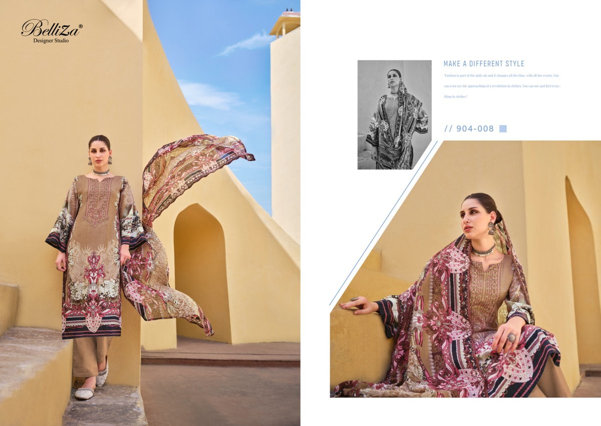 BELLIZA DESIGNER GUZARISH VOL-5 904-001 TO 904-008 8