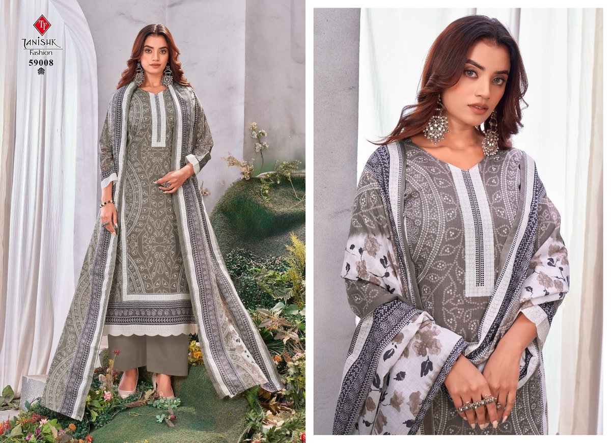 TANISHK FASHION GAZAL-BANDHNI 59001 TO 59008 8