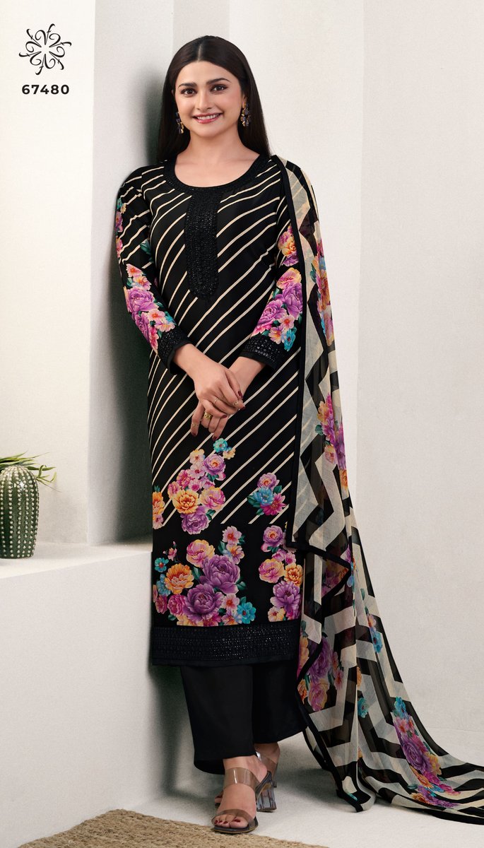 VINAY FASHION SILKINA ROYAL CREPE VOL-44 67471 TO 67480 10