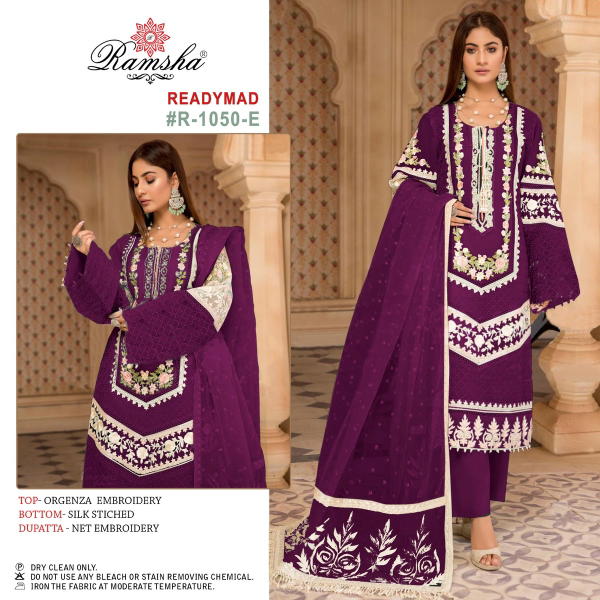 Ramsha Suit Ready Made Collection R-1050 New Colors
