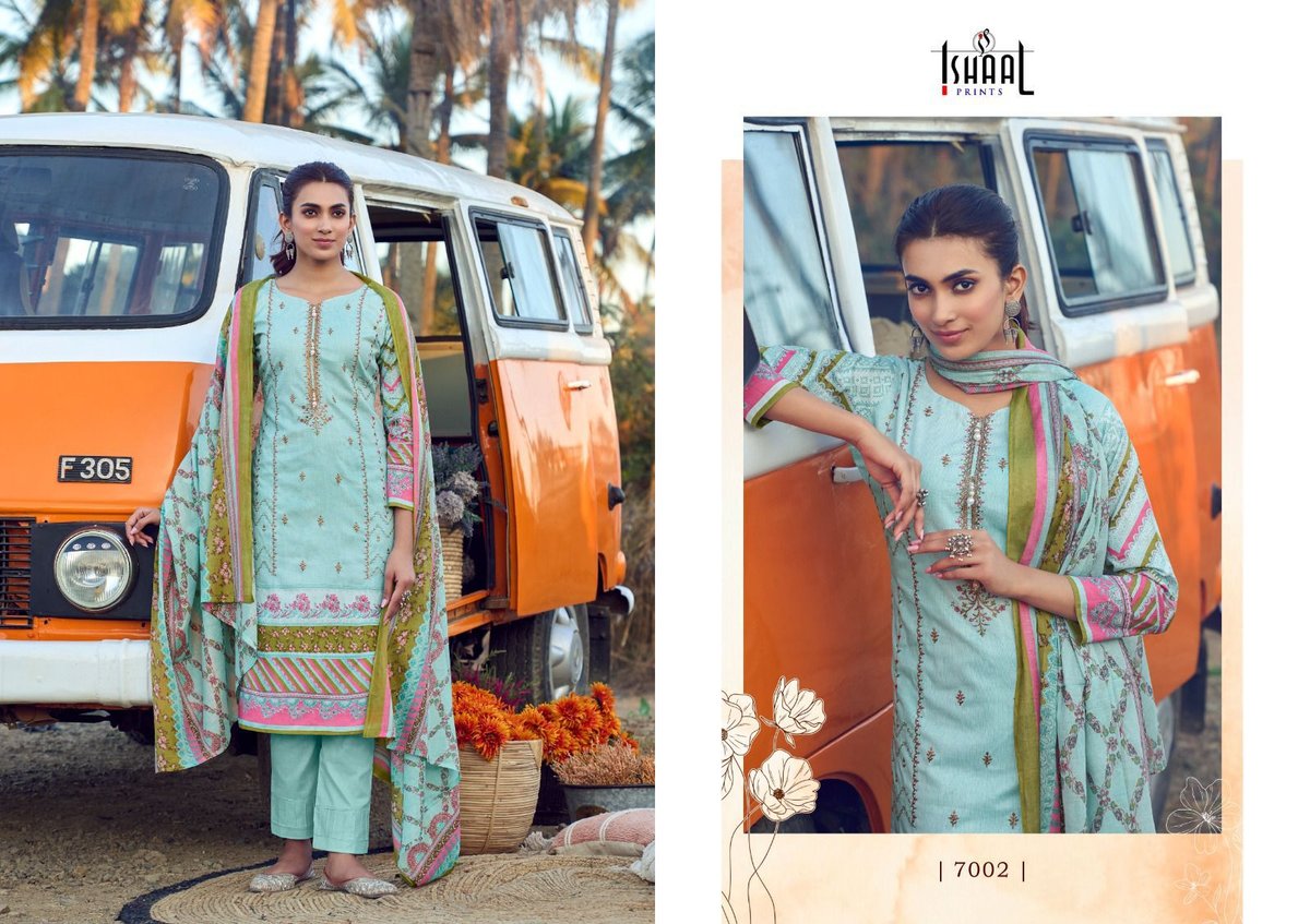 ISHAAL PRINTS EMBROIDERED VOL-7 7001 TO 7010 2