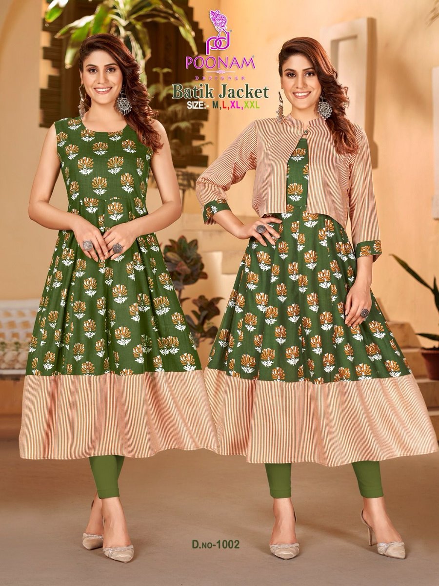 Poonam Designer Batik Jacket 1001-1006 Series 2