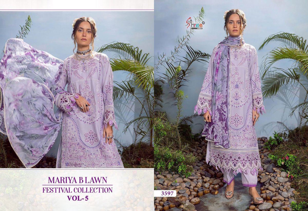 SHREE FABS MARIYA.B LAWN FESTIVAL COLLECTION VOL-5 3597 TO 3600 1