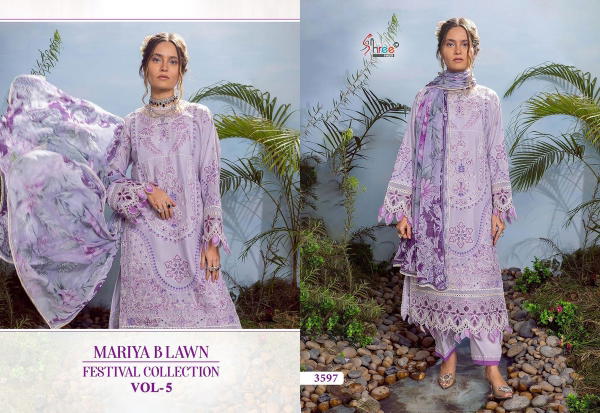 SHREE FABS MARIYA.B LAWN FESTIVAL COLLECTION VOL-5 3597 TO 3600