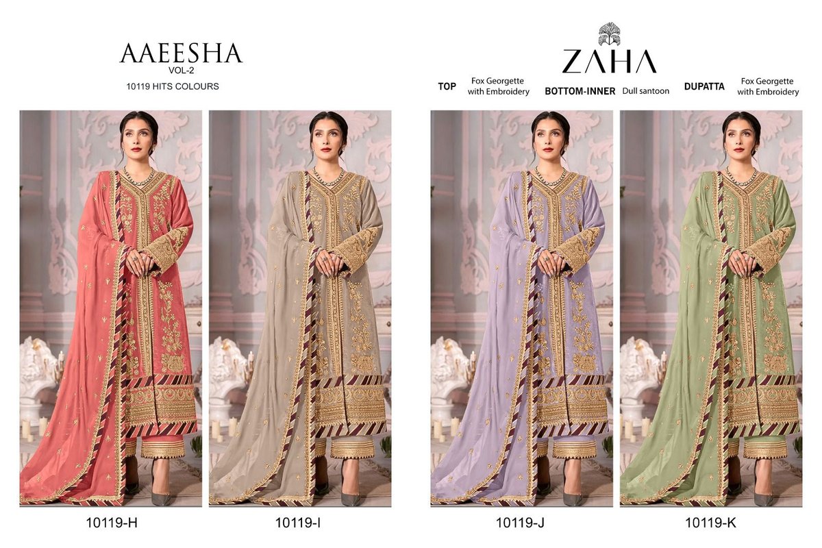 Zaha Aaeesha Vol-2 10119 Colors 5