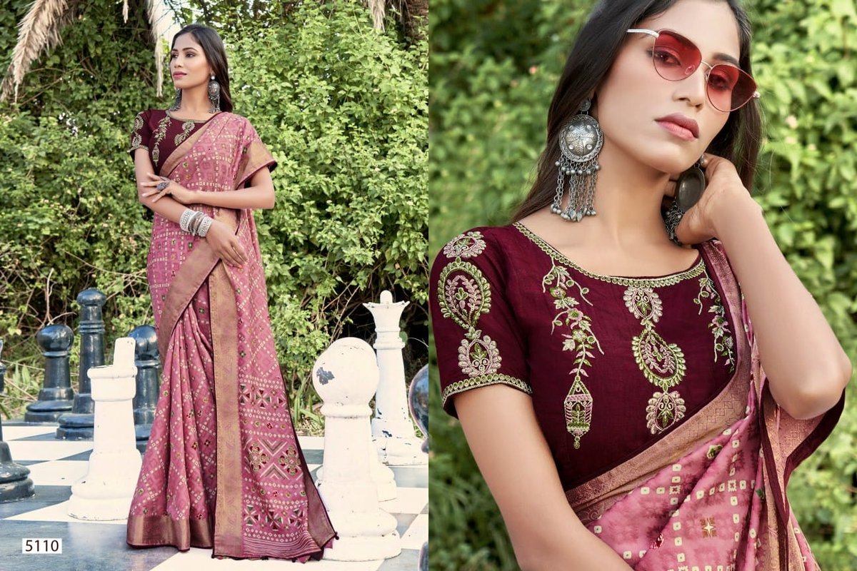 5D DESIGNER MALAI SILK - 2 5109 TO 5112 2