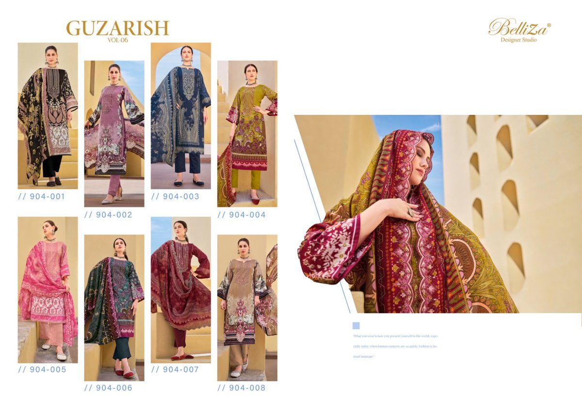 BELLIZA DESIGNER GUZARISH VOL-5 904-001 TO 904-008 9
