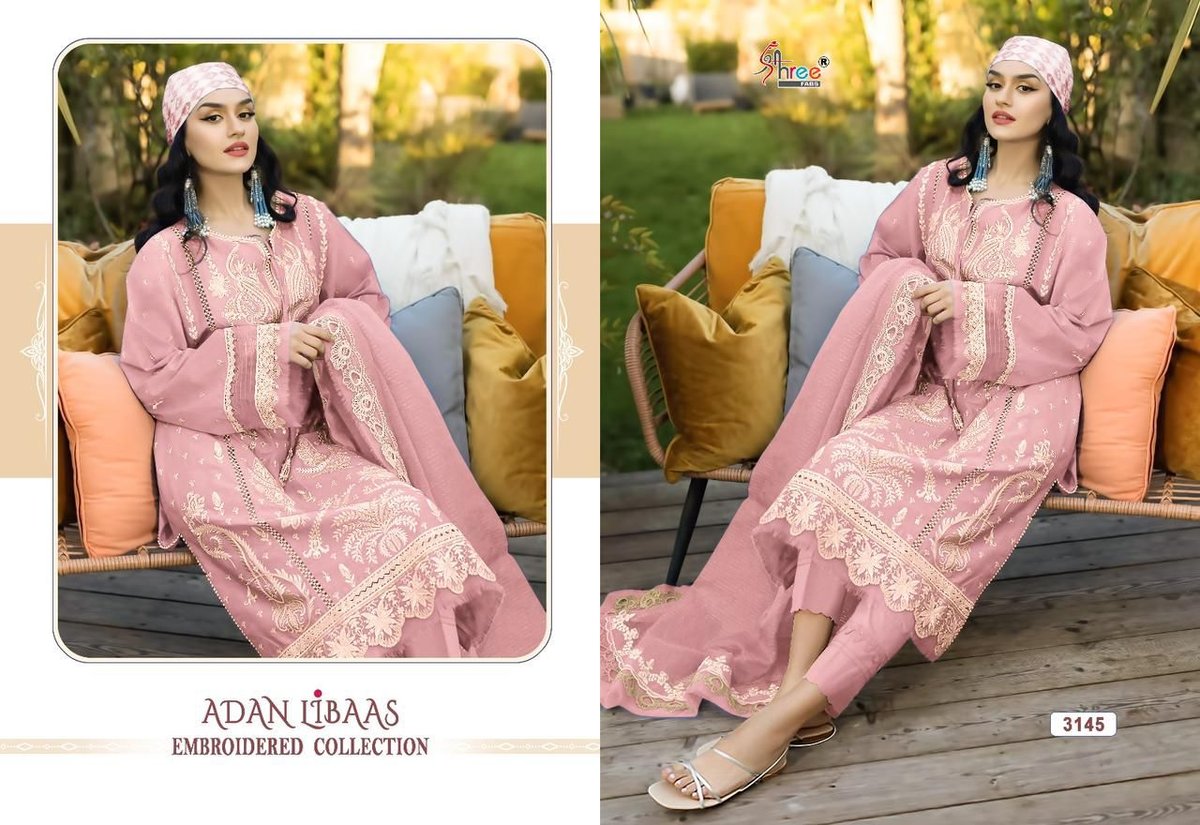 Shree Fab Adan Libaas Embroidered Collection 3140-3145 Series 6