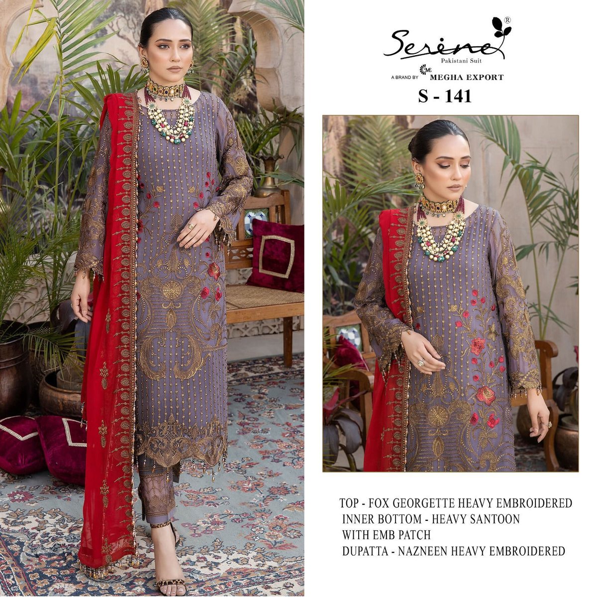 Serine Pakistani Suit S-141 Design 1