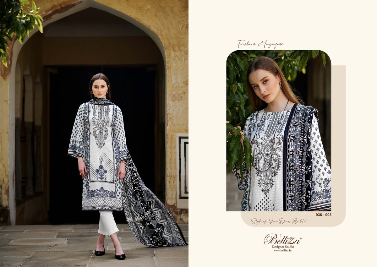 BELLIZA DESIGNER NAIRA BLACK AND WHITE-2 936-001 TO 936-008 3