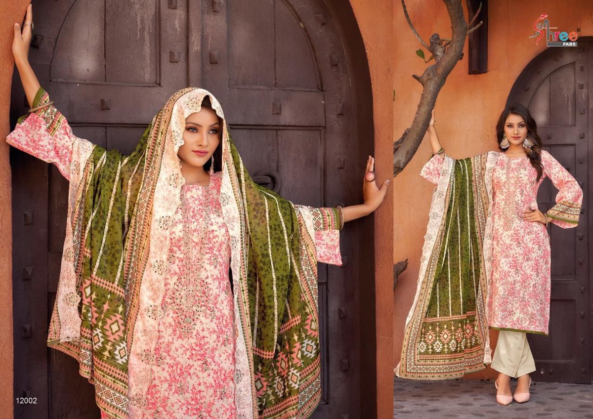 SHREE FAB BIN SAEED LAWN COLLECTION VOL-12 12001 TO 12006 2