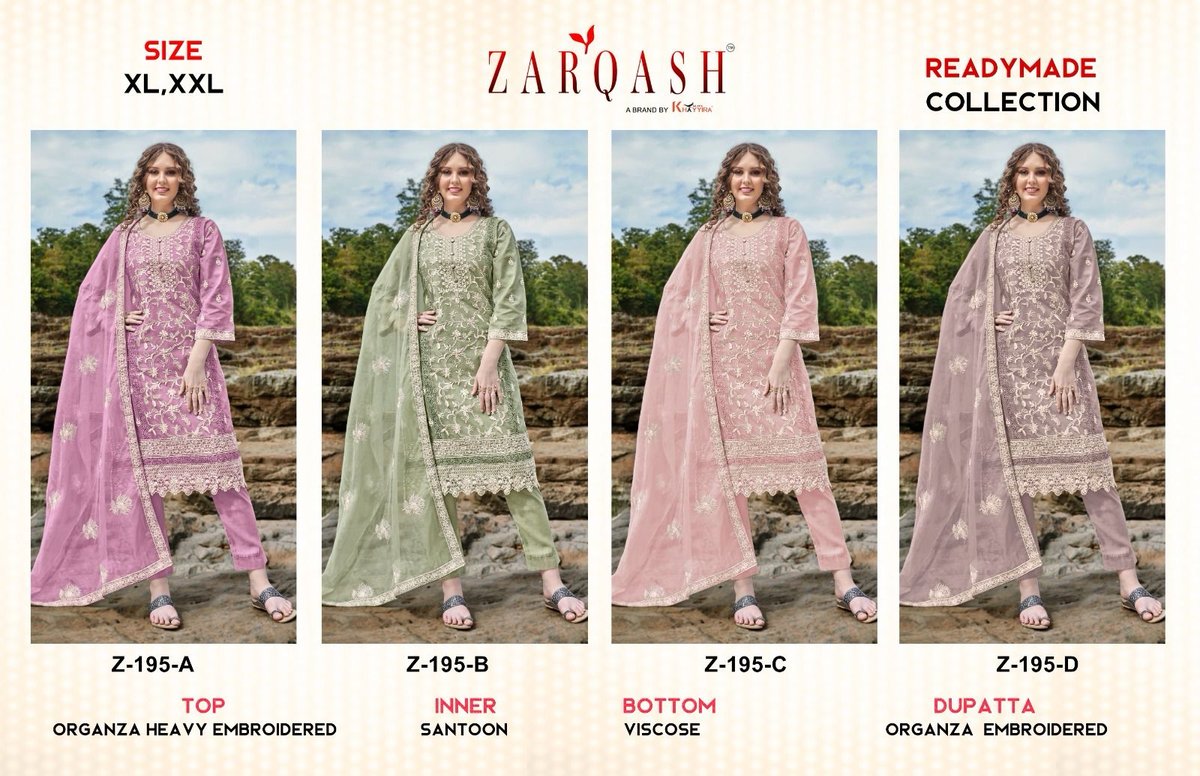 ZARQASH READYMADE COLLECTION Z-195-A TO Z-195-D 5