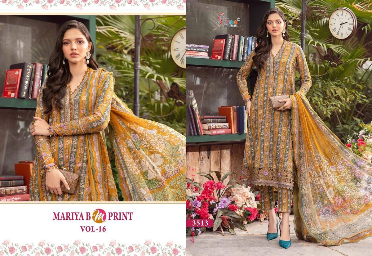 SHREE FAB MARIA B M PRINTS VOL-16 3512 TO 3519 2