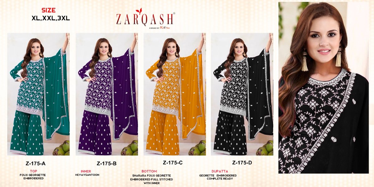 ZARQASH READYMADE COLLECTION Z-175-A TO Z-175-D 5