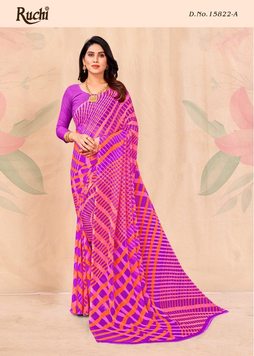 Ruchi Saree Star Chiffon Vol-126 15822 Colors 1