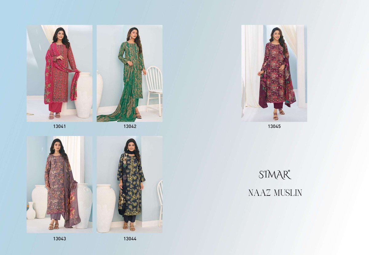 SIMAR NAAZ MUSLIN 13041-13045 SERIES 6