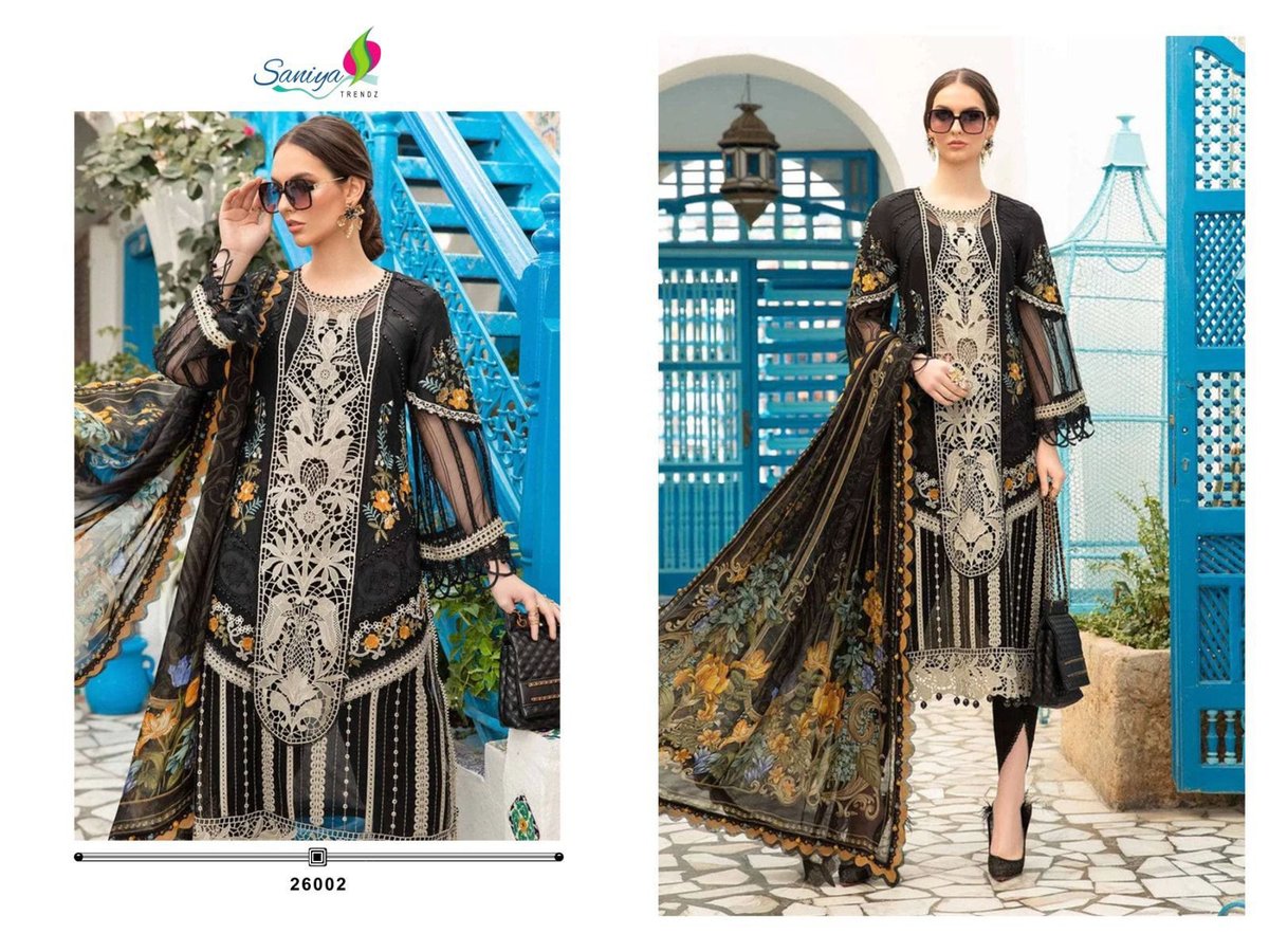 SANIYA TRENDZ MARIA B LAWN VOL-26 26001 TO 26004 2