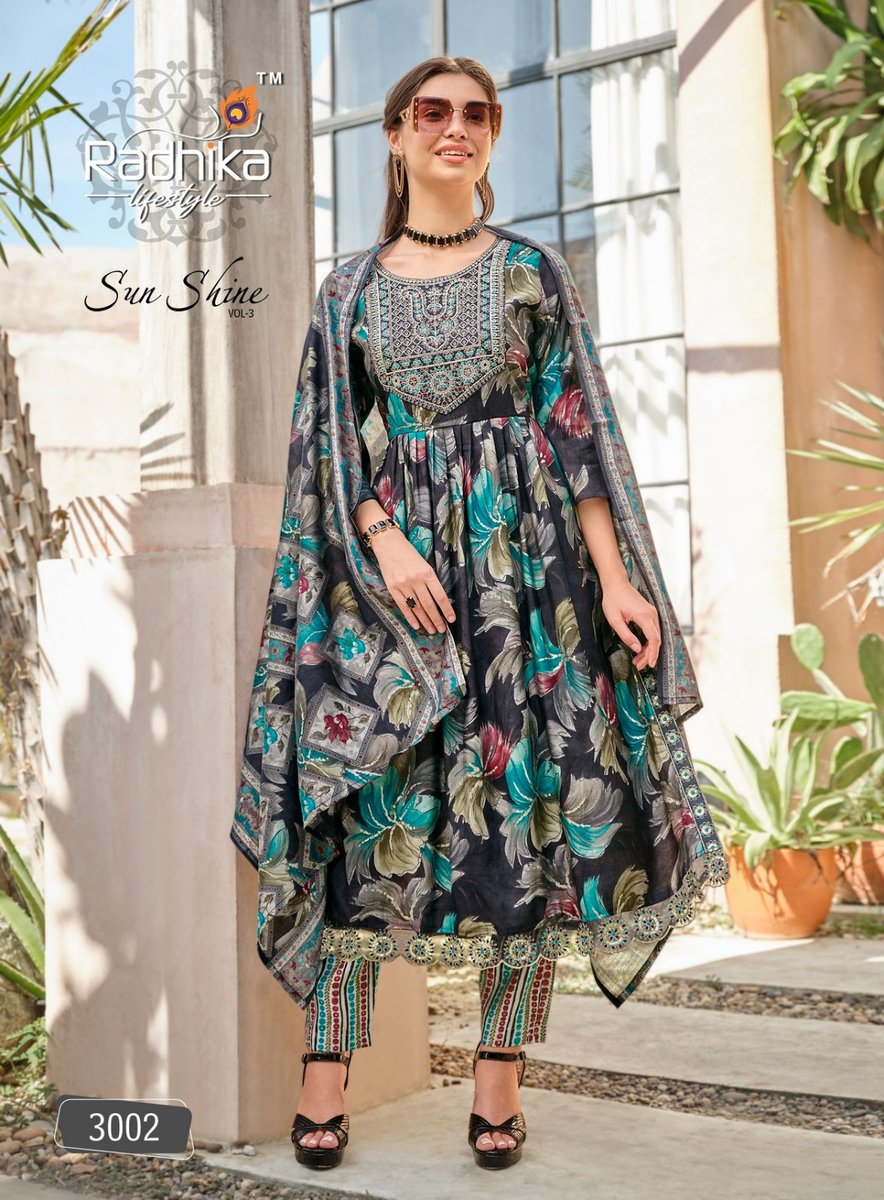 RADHIKA LIFESTYLE SUN SHINE VOL-3 3001 TO 3008 2