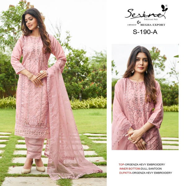 Serine Pakistani Suit S-190 Colors