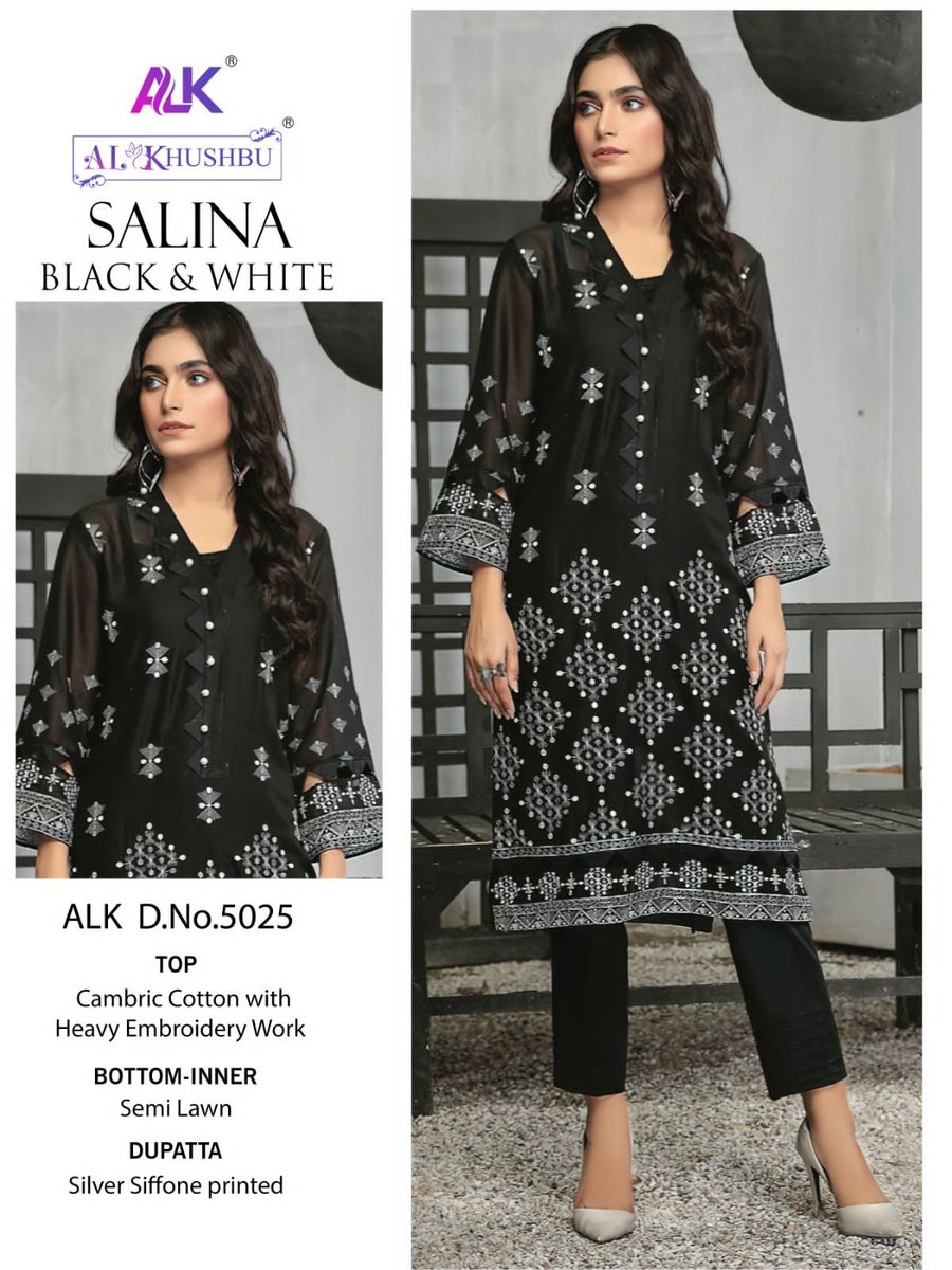 AL Khushbu Salina Black And White 5023-5025 Series 3
