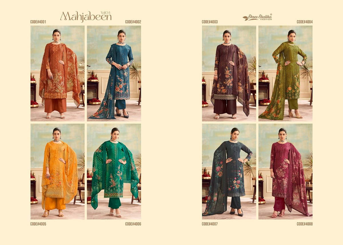 SHREE SHALIKA FASHION MAHJABEEN VOL-04 4001 TO 4008 9