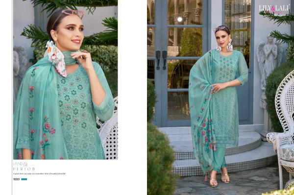 LILY & LALI CHIKANKARI ORGANZA 15301 TO 15306