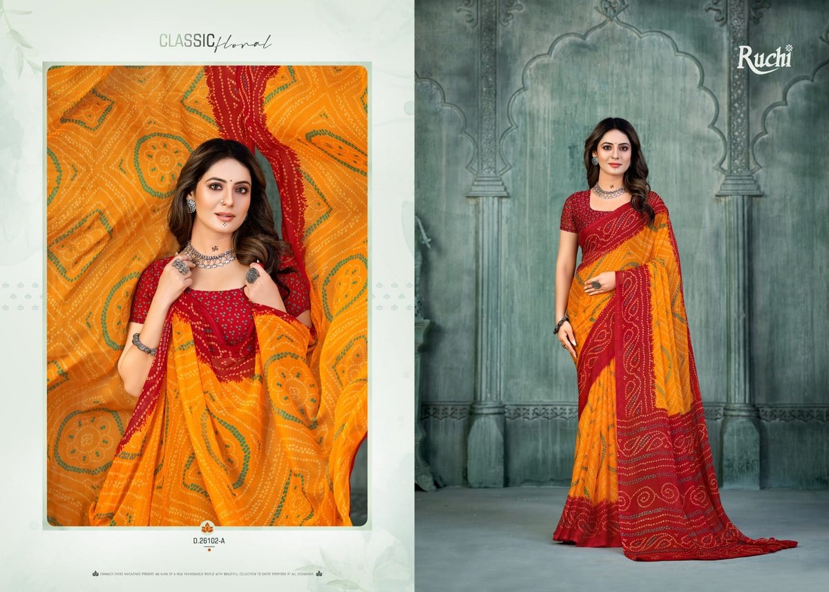 RUCHI STAR CHIFFON 131 EDITION 26101-A TO 26103-D 5