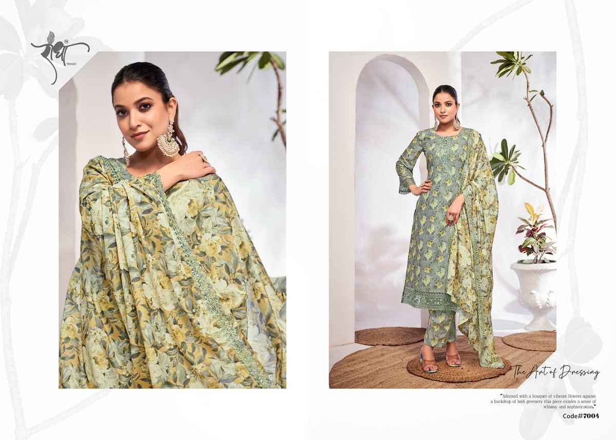 RADHA TRENDZ SAFFRON 7001 TO 7006 4