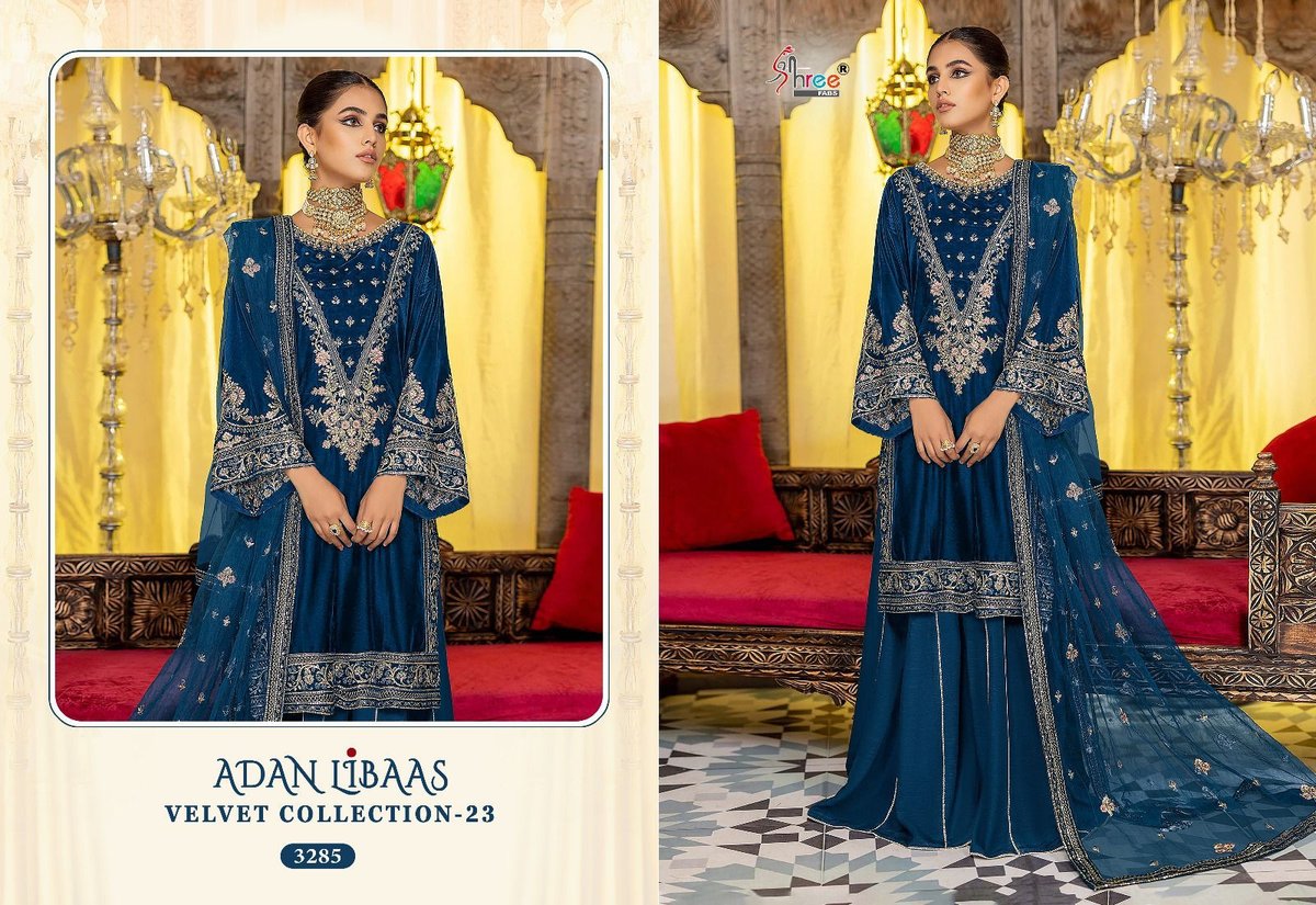 Shree Fab Adan Libaas Velvet Collection 3280-3285 Series 6