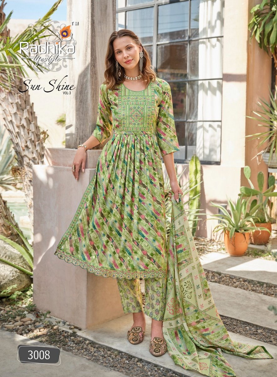 RADHIKA LIFESTYLE SUN SHINE VOL-3 3001 TO 3008 8