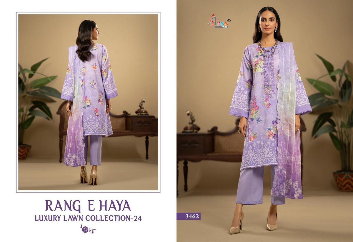 SHREE FAB RANG E HAYA LUXURY LAWN COLLECTION VOL-01 3458 TO 3463 5