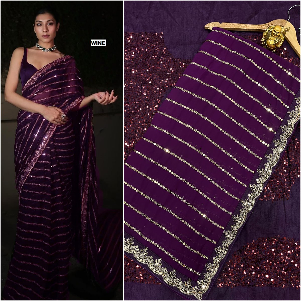 NEW TRENDING BOLLYWOOD BLOCKBUSTER SEQUINS DESIGN 3393 6
