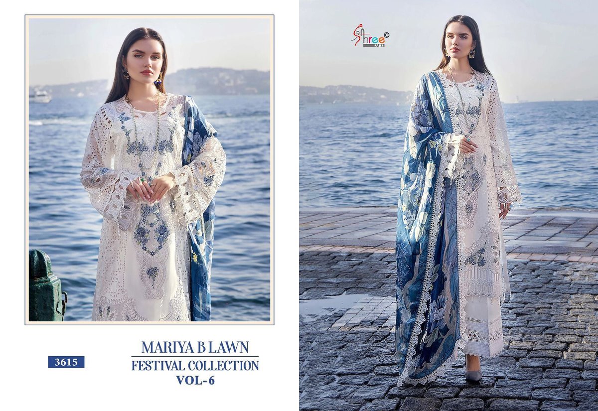 SHREE FAB MARIYA B LAWN FESTIVAL COLLECTION VOL-6 3611 TO 3616 5