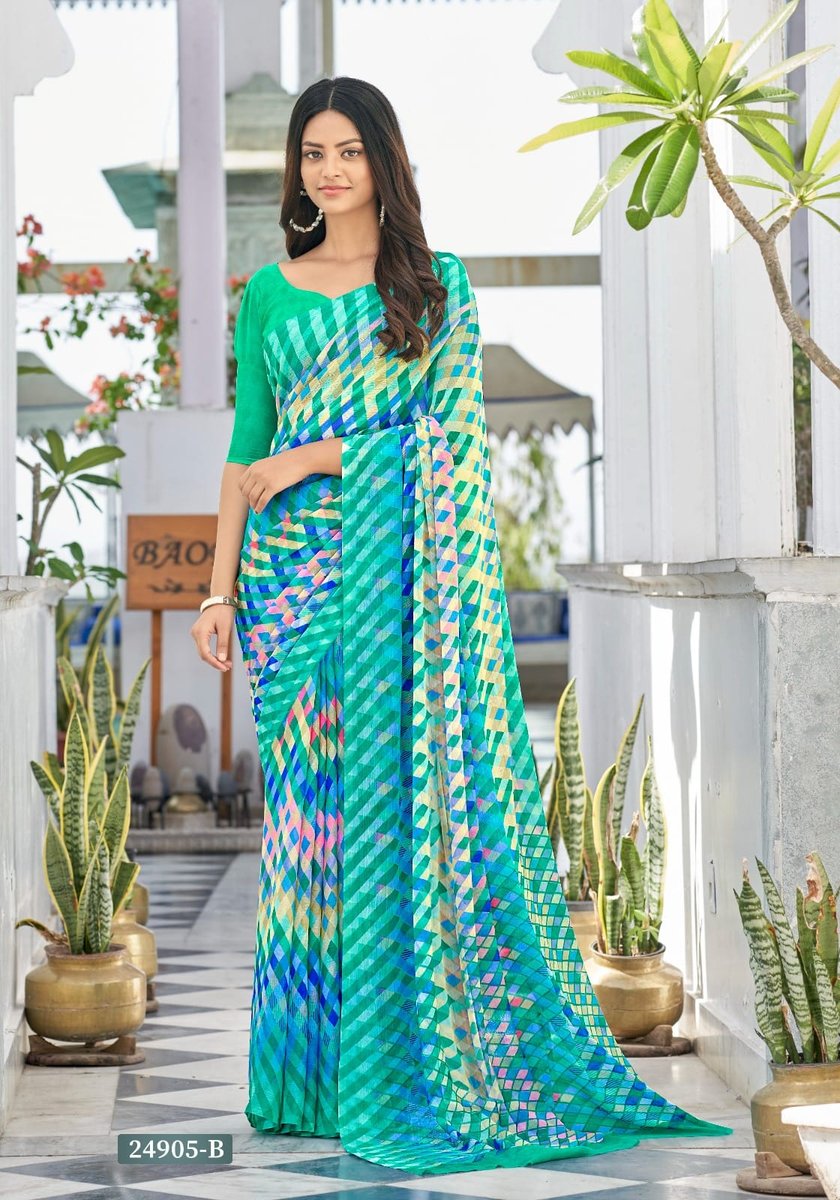 Ruchi Saree Star Chiffon 122nd Edition 24901 to 24906 Colors Series 10