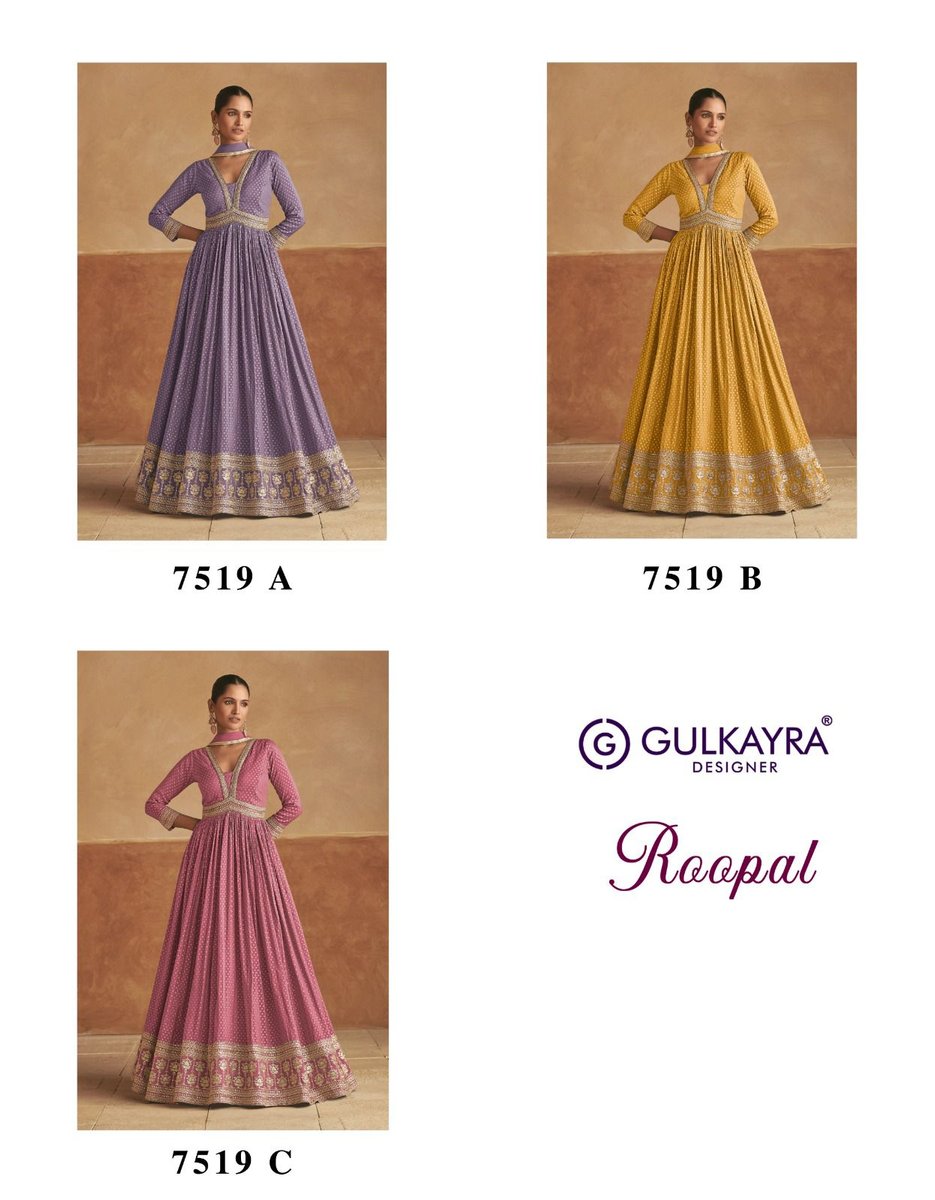 GULKAYRA DESIGNER ROOPAL 7519A-7519C 4