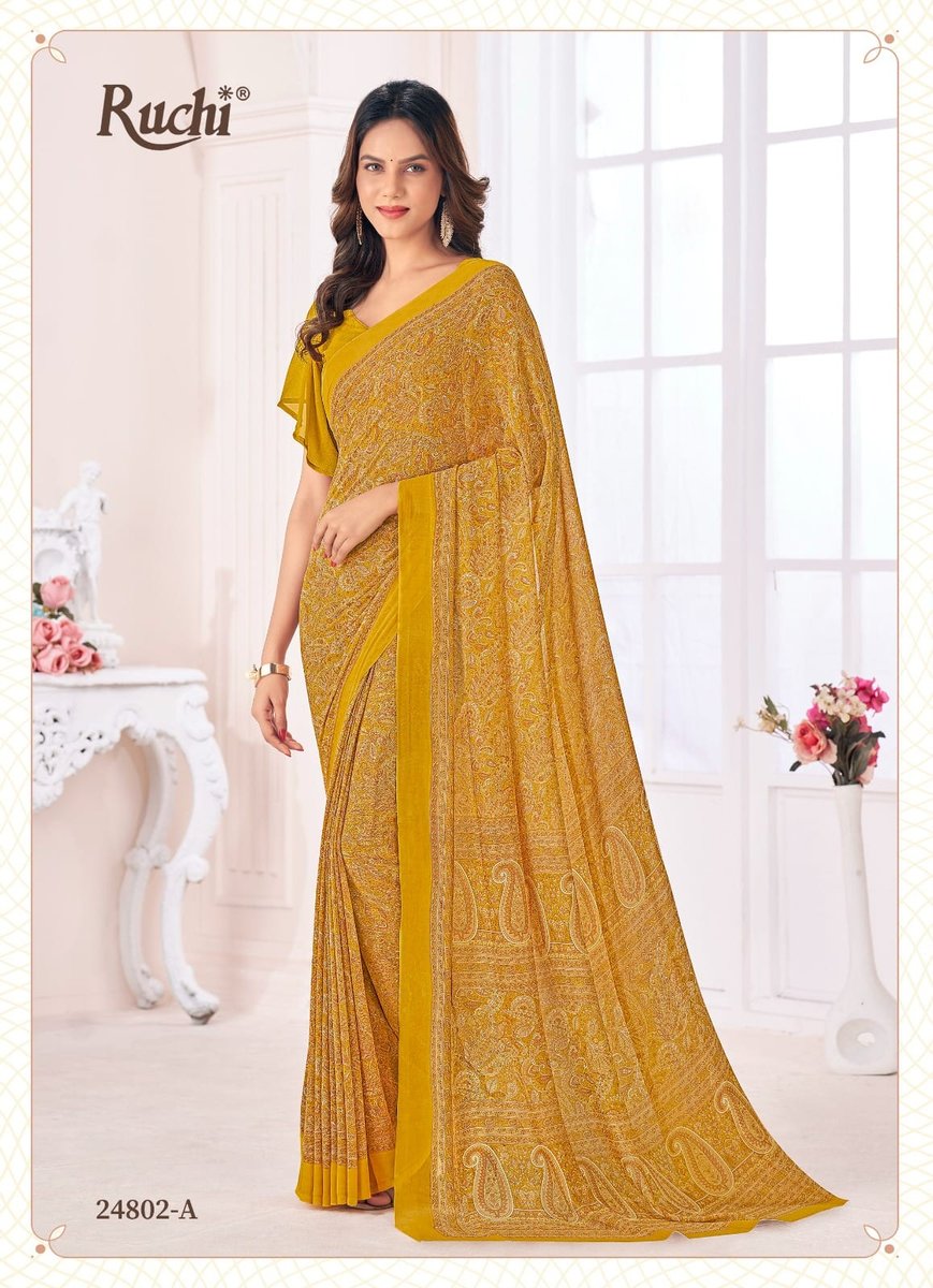 RUCHI RAGAA GEORGETTE VOL-6 24801-A TO 24803-D 5