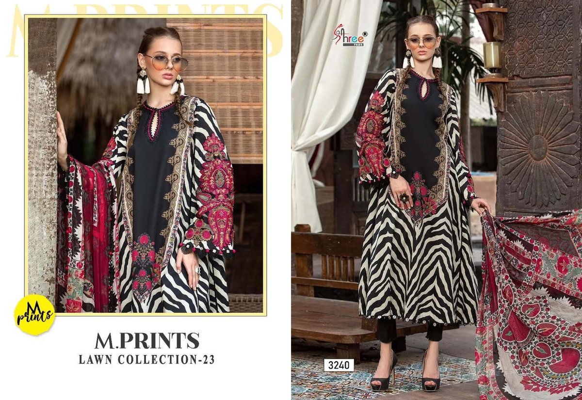 Shree Fab M Prints Lawn Collection 2023 3239-3242 Series 2
