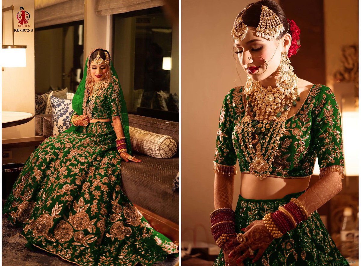 KB SERIES BOUTIQUE COLLECTION BRIDAL LEHENGA KB-1072-A TO KB-1072-D 2