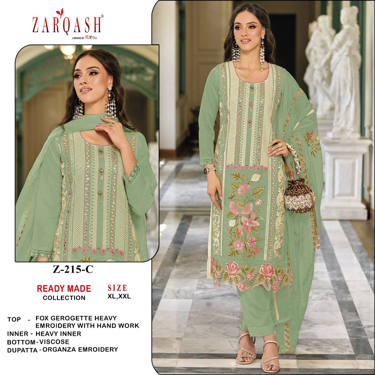 ZARQASH READYMADE COLLECTION Z-215-A TO Z-215-C 3