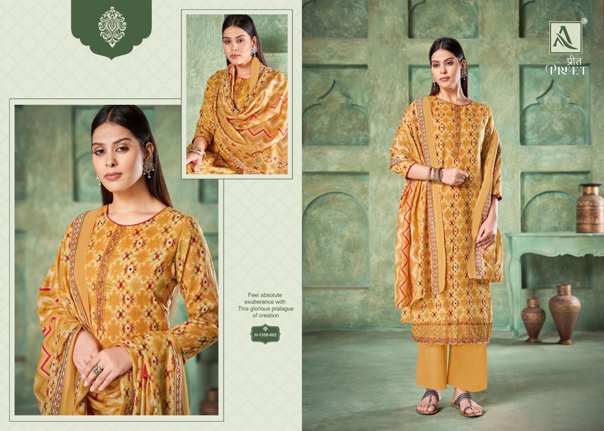 ALOK SUIT PREET H-1358-001 TO H-1358-008 2