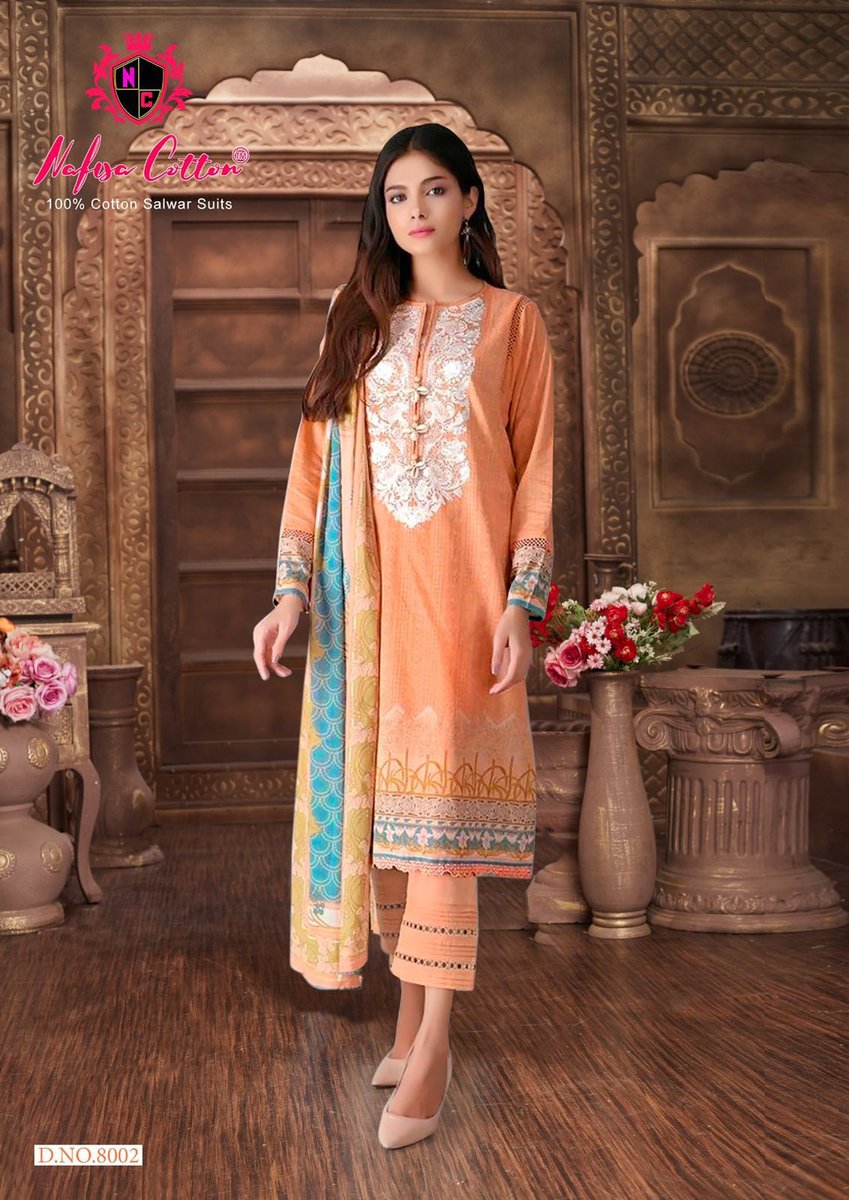 NAFISHA COTTON SAFINA KARACHI SUITS VOL-08 8001 TO 8006 2