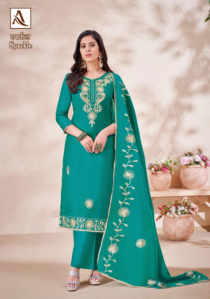 ALOK SUIT SPARKLE H-1433-001 TO H-1433-006 4