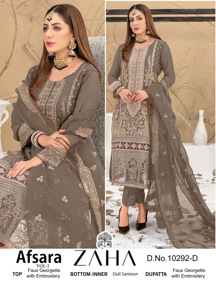 ZAHA AFSARA VOL-2 10292-A TO 10292-D 4