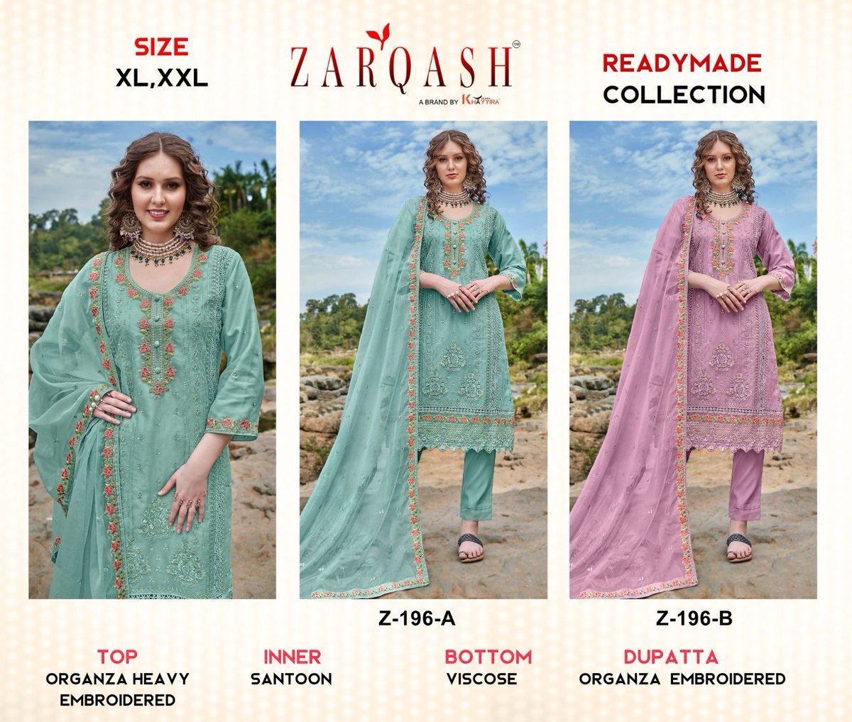 ZARQASH READYMADE COLLECTION Z-196-A TO Z-196-B 3