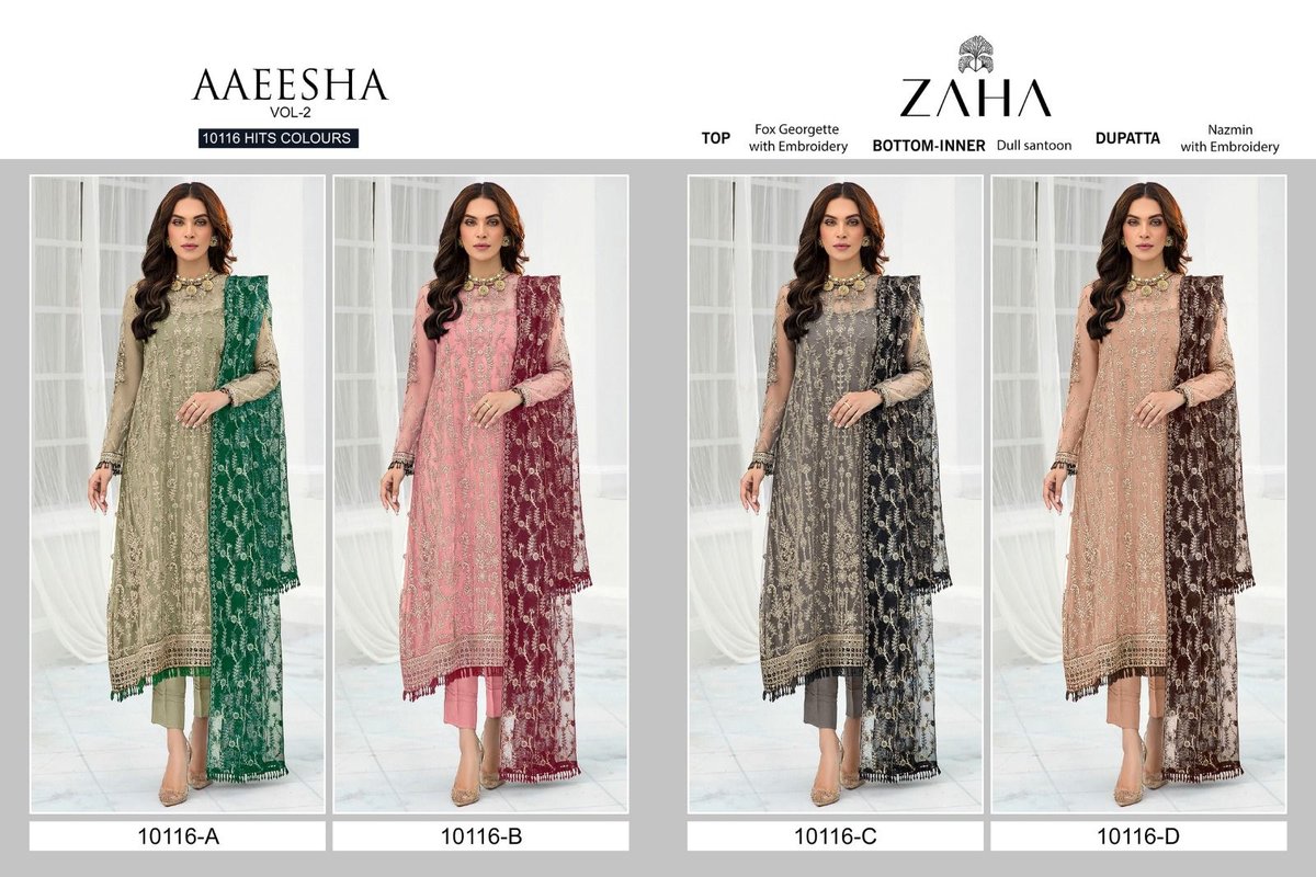 Zaha Aaeesha Vol-2 10116 Colors 9