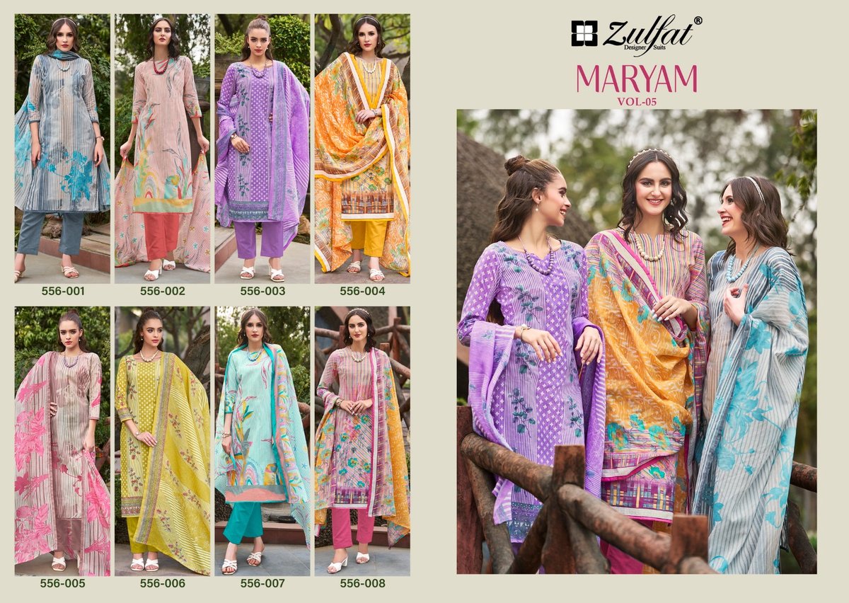 ZULFAT DESIGNER MARYAM VOL-5 556-001 TO 556-008 9