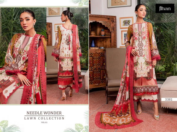 JIHAN NEEDLE WONDER LAWN COLLECTION VOL-1 3381 TO 3384