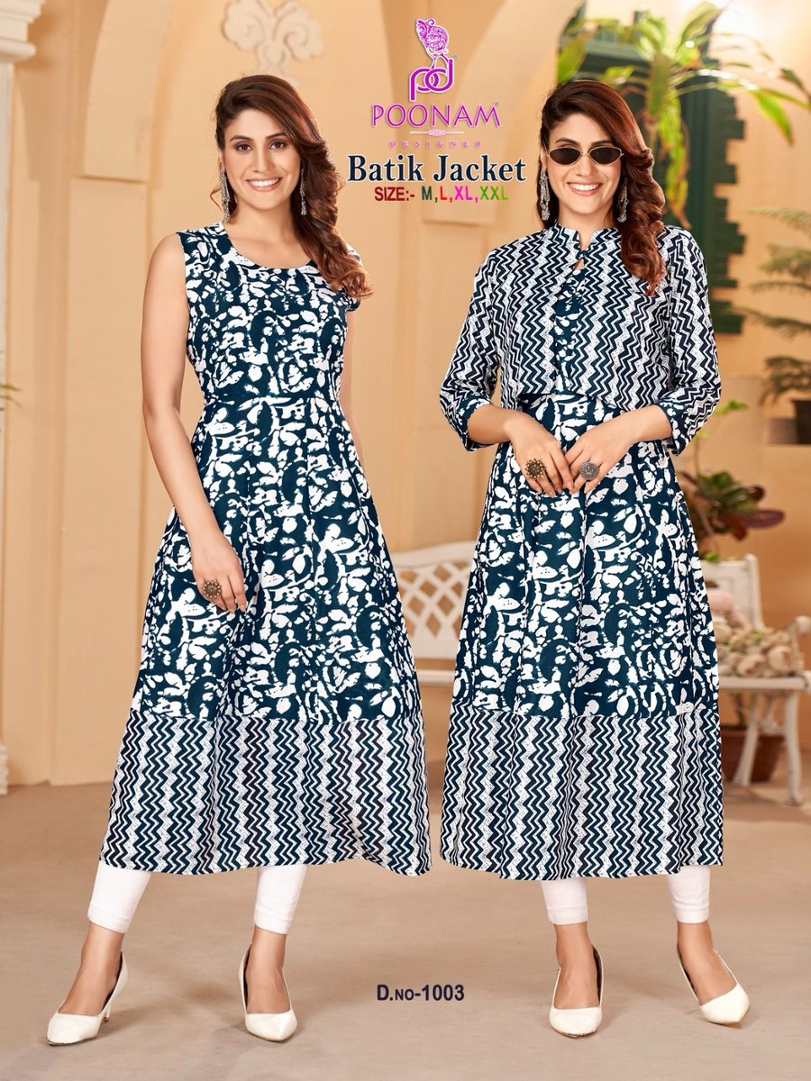 Poonam Designer Batik Jacket 1001-1006 Series 3